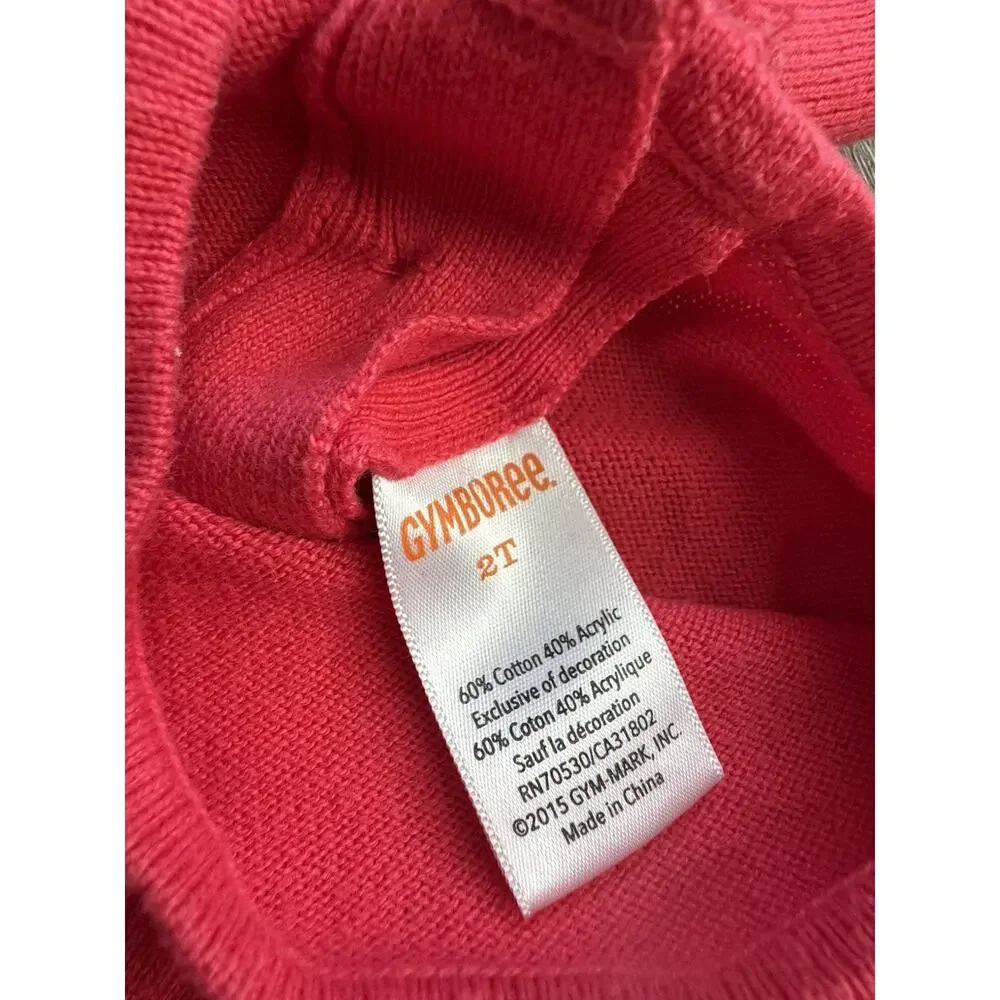 Vintage 2015 Gymboree Ciao Puppy Red Sweater Dress 2T